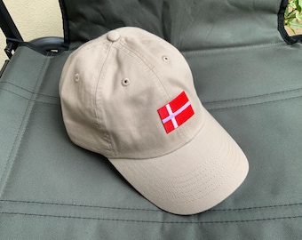 Gorra con bandera danesa - Beige