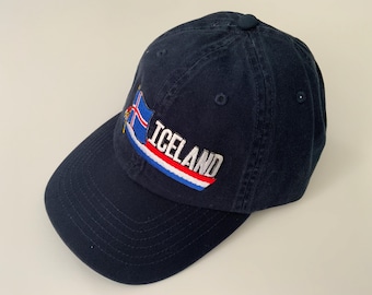 Gorra con la bandera de Islandia - Azul marino