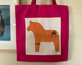 Swedish Dala-horse Tote Bag