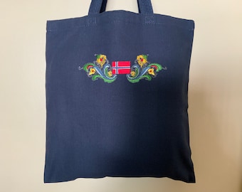 Norwegian Rosemaling Style Bag.