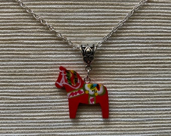 Red Dala horse Necklace