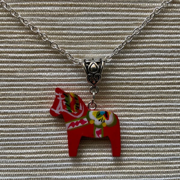 Red Dala horse Necklace