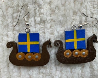 Viking-ship Earrings -Sweden