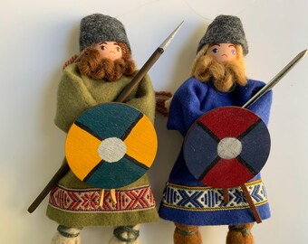 Viking Warrior Ornament,  Choice Of Viking With Sword Or Spear