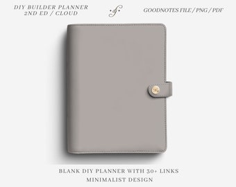 DIY Builder 2nd Ed - Cloud ~ DJco (digital planner, notebook, stickers, goodnotes, ipad, bullet journal, linked tabs)