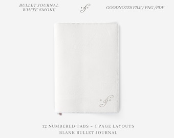 Bullet Journal / White Smoke ~ DJco (digitaler Planer, Notizbuch, Sticker, Goodnotes, Ipad, Bullet Journal, verlinkte Tabs)