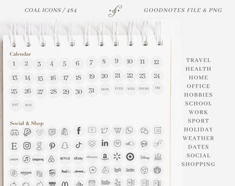 Simple Icon Stickers / Clear / 484 ~ DJco (digital stickers, planner stickers, icon stickers, goodnotes, ipad)