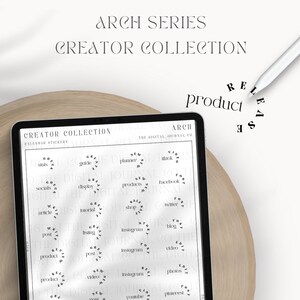 クリエイター コレクション - Arch ~ DJco (デジタル、ミニマル、シンプル、カレンダー ステッカー、GoodNotes、作成、書き込み、新製品、ビデオ ブログ投稿の編集)
