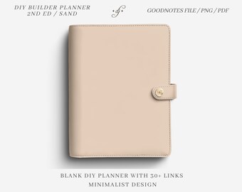 DIY Builder 2nd Ed - Sand ~ DJco (digital planner, notebook, stickers, goodnotes, ipad, bullet journal, linked tabs)