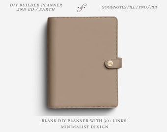 DIY Builder 2nd Ed - Earth ~ DJco (digital planner, notebook, stickers, goodnotes, ipad, bullet journal, linked tabs)
