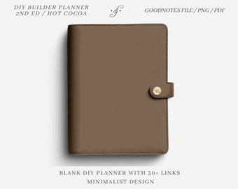DIY Builder 2nd Ed - Hot Cocoa ~ DJco (digital planner, notebook, stickers, goodnotes, ipad, bullet journal, linked tabs)