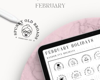 Unique February Holidays ~ DJco (digital stickers monthly sets monthly stickers calendar stickers silly holidays unique holidays funny)