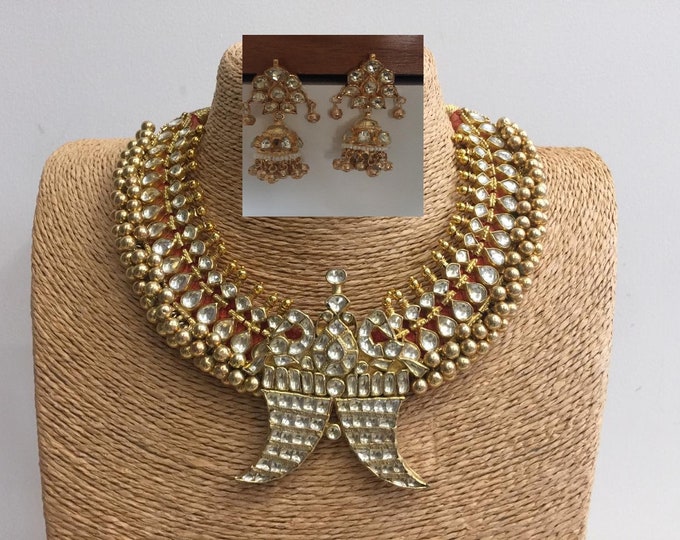 Kundan Tussi Choker Necklace Set | South Indian Jewelry