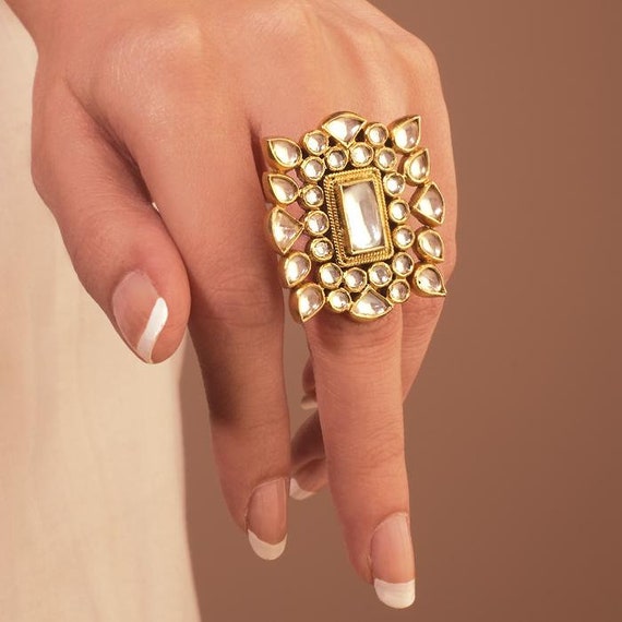 Ring kundan deals