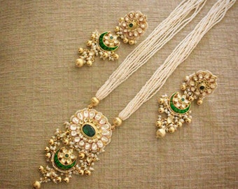 Indian Handmade Jewelry | Gold Plated Kundan Jewelry | Wedding Jewelry Sets| Pearl Necklace | Kundan Earrings | Kundan Bridal Jewelry | Gift