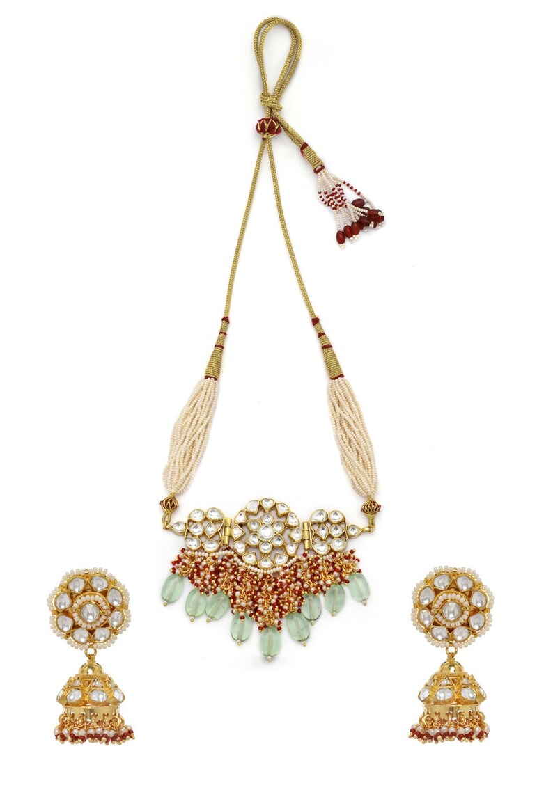 Kundan Jewelry Choker Necklace Bridal Jewelry Sets Sabyasachi Choker Statement Jewelry Bollywood Fashion Jewelry South Indian Brides 2019