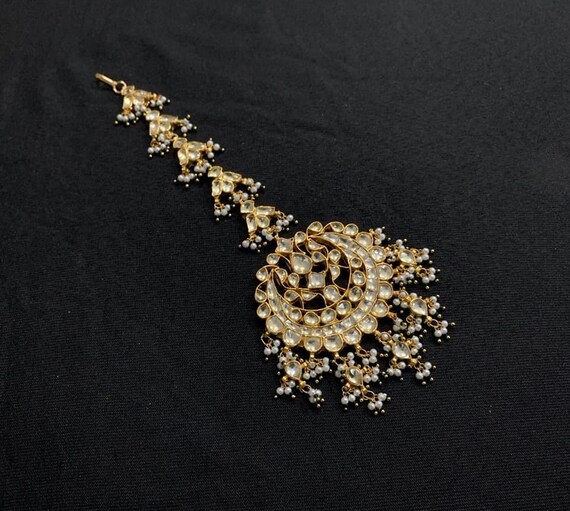 Buy Kundan Maangtikka Wedding Jewelry Bridal Mathapatti for Indian
