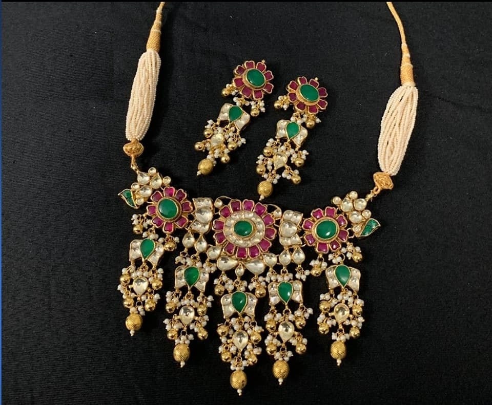 Sabyasachi Inspired Jewelry kundan Jewelry pink Choker Necklace