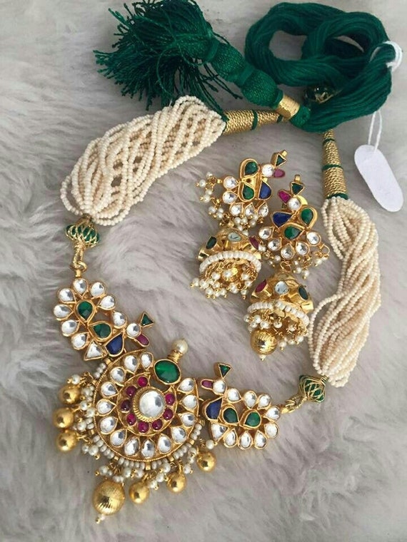 Women Necklace Earrings Set Large Size Pendant | Womens necklaces, Necklace  earring set, Bride jewellery