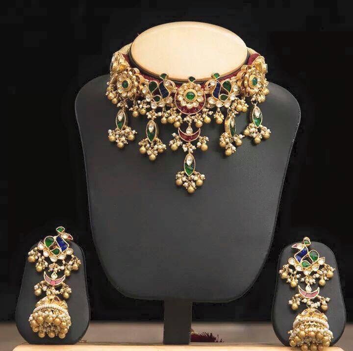 Kundan Wedding Jewelry Choker Necklace 