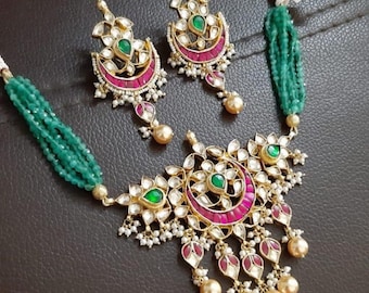 South Indian Wedding Necklace Sabyasachi Inspired Handmade Kundan Bridal Jewelry Pink Choker Necklace Indian Traditional Kundan Jewelry Set