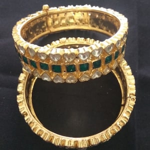 Kundan Bangles kundan jewelry Bridal Bracelets Traditional Kangan Indian Gold Plated Ethnic Heritage Bangle Kada Punjabi Wedding Jewelry
