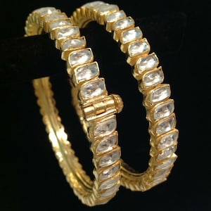 Kundan Bangles,Kundan Bracelets,Handmade Bangles,Indian Traditional Bangles,Indian Ethnic Bracelet,Gold Plated Bangles, Indian Bridal Bangle