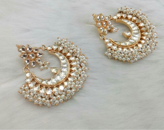 Elegant Gold Tone Chandbali Earrings – Bling Box