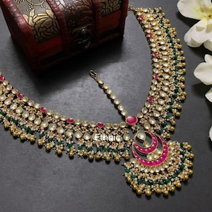 Kundan Mathapatti,Matha Patti,Bridal Accessory,Forehead Jewelry,Kundan Maangtikka,Indian Head Piece,South Indian Matha Patti,Kundan jewelry