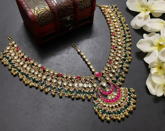 Handmade Kundan Mathapatti, Indian Bridal Headpiece