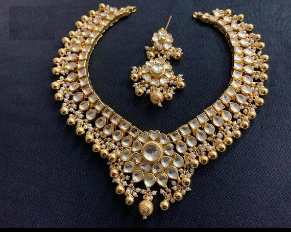Kundan Jewellery Hyderabadi Jewellery Sabyasachi Inspired Necklace for Indian Brides Pakistani Wedding Jewelry Kundan Necklace with Earring