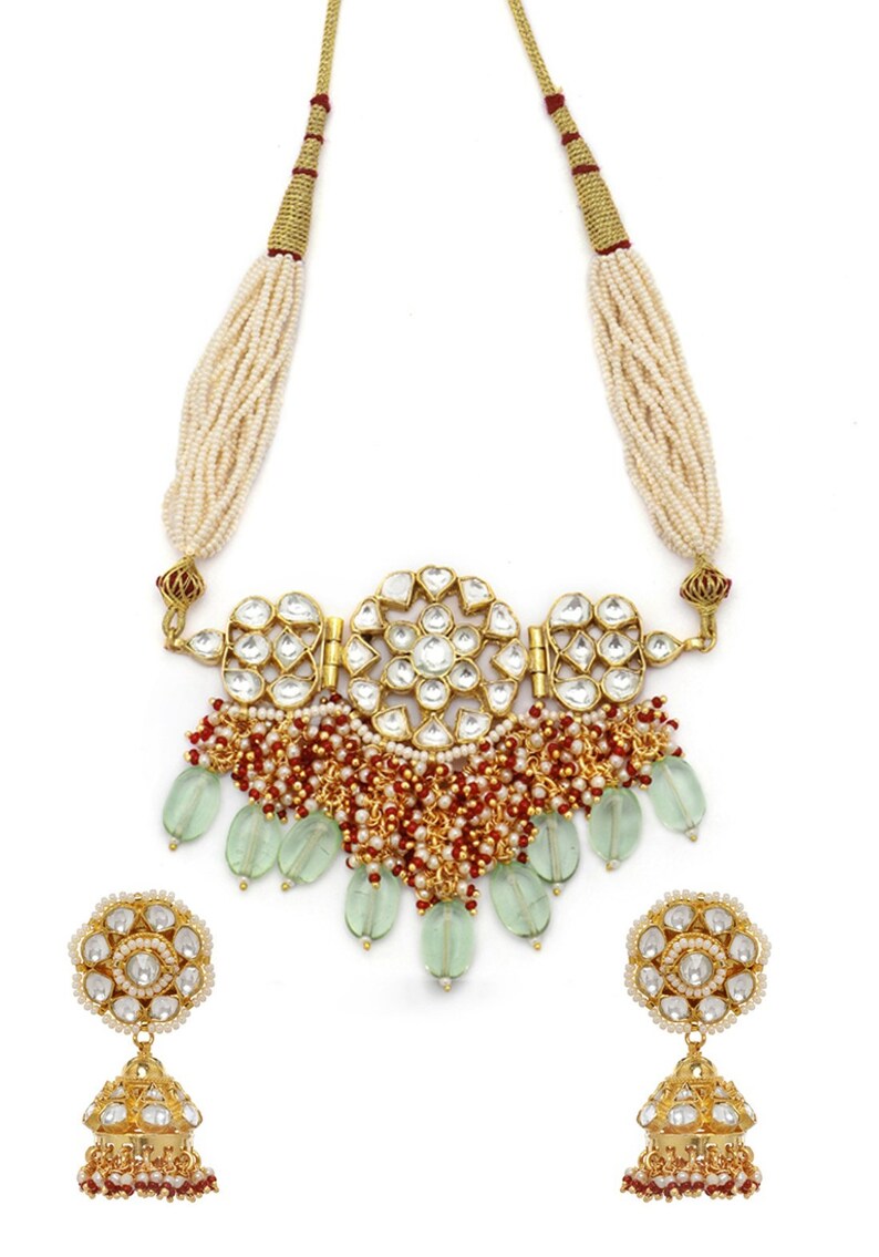 Kundan Jewelry Choker Necklace Bridal Jewelry Sets Sabyasachi Choker Statement Jewelry Bollywood Fashion Jewelry South Indian Brides 2019