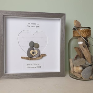 He Asked She Said Yes Engagement Gift Personalised Engagement