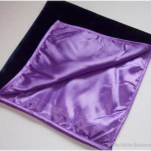 Tarot Reading Cloth Deep Purple Velvet with Lilac Satin Lining Large