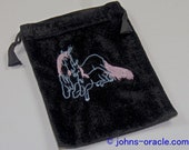 Black Velvet Tarot/Angel Card Bag - Unicorn