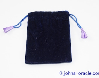 Purple Velvet Bag with Satin Lining Medium