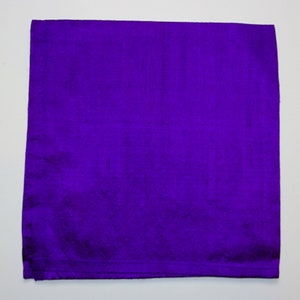 Large 100% SILK Reading Cloth 48 X 48 Cm Purple