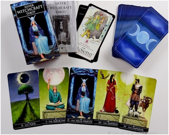 Silver Witchcraft Tarot Cards Barbara Moore Etsy