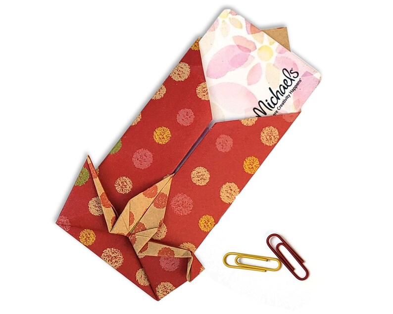 cute envelopes for thank you notes Handfolded Bird Envelopes for Gift Cards origami mini envelopes for Asian wedding thank yous