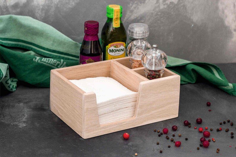 Custom Napkin holder Wooden restaurant personalized napkin Etsy