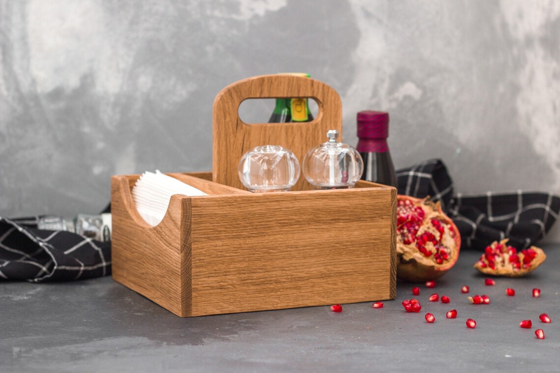 Restaurant napkin holder Large Condiment Holder Napkin holder Etsy