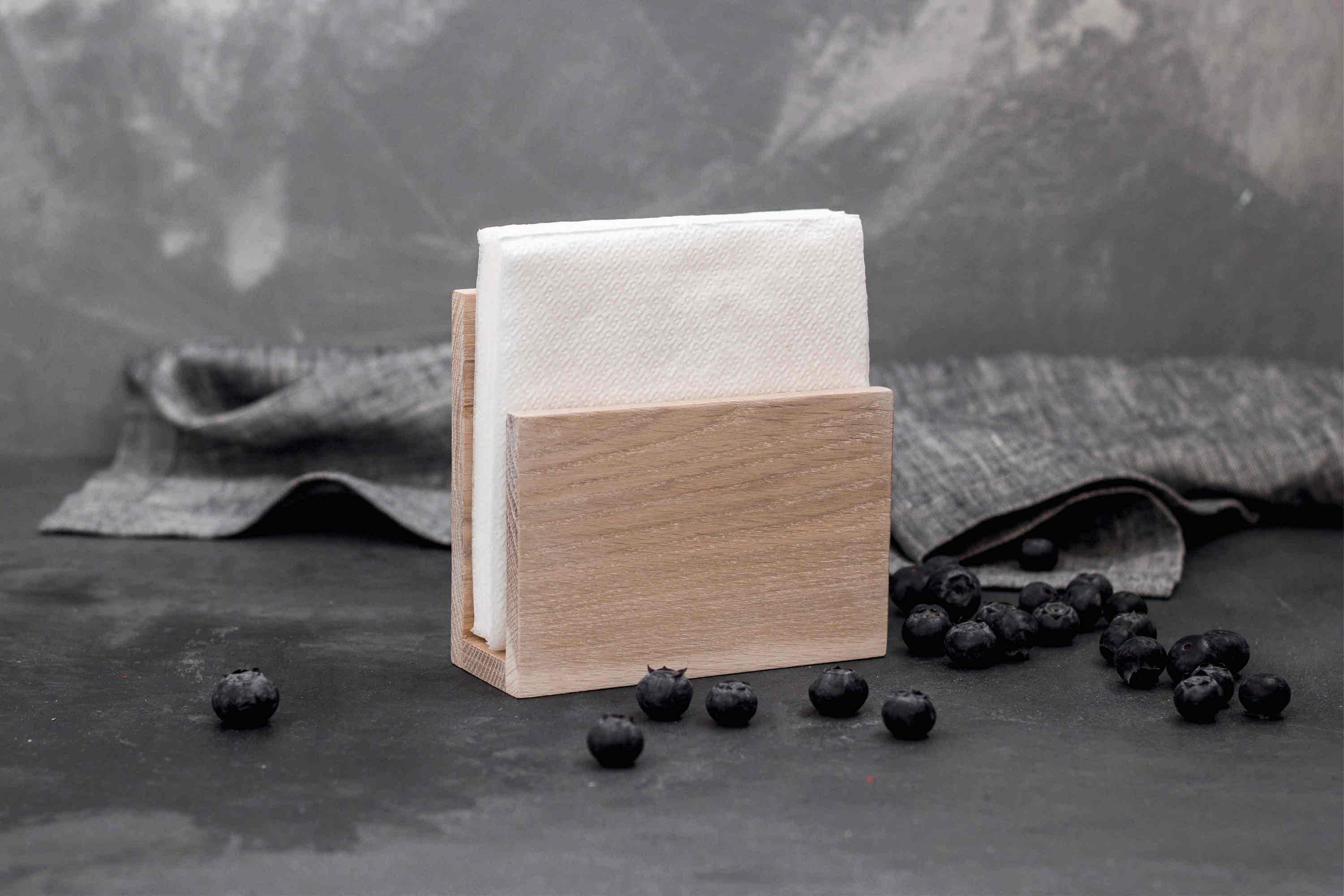 Personalized wooden napkin holder for restaurant with logo Etsy