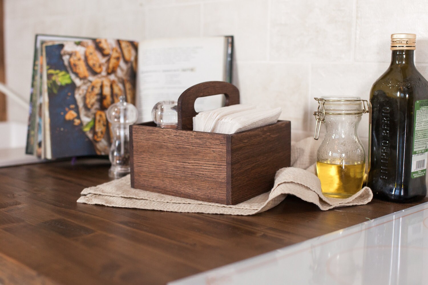 Personalized Napkin Holder Farmhouse Napkin Salt Pepper Etsy