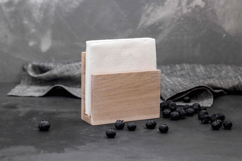 Personalized napkin holder Rustic table napkin holder Bar Etsy