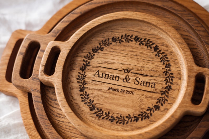 Wood Serving Tray Personalized Wooden Tray Etsy
