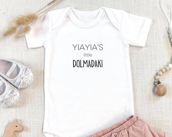 Yiayia's Little Dolmadaki | Grandma | Greek | Greece | Pregnancy Announcement | Specialty Ethnic Onesie | Espea