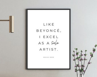 Impresión de citas de David Rose, Schitt's Creek Art (descarga digital)