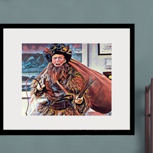 The Office Art, Dwight as Belsnickel, Office Christmas Wall Art, The Office Iconic Scene Art - Two (2) Sizes - 5x7 & 8x10 - INSTANT DOWNLOAD