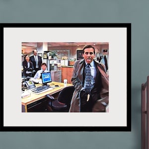 The Office Art, Michael the Flasher, Michael Scott, Wall Art, The Office Iconic Scene Art - Two (2) Sizes - 5x7 & 8x10 - INSTANT DOWNLOAD