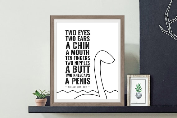 Creed Bratton Loch Ness Monster Wall Art Funny Quote the - Etsy UK Creed Bratton Loch Ness Monster Wall Art Funny Quote the - Etsy UK
